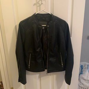 Black leather jacket